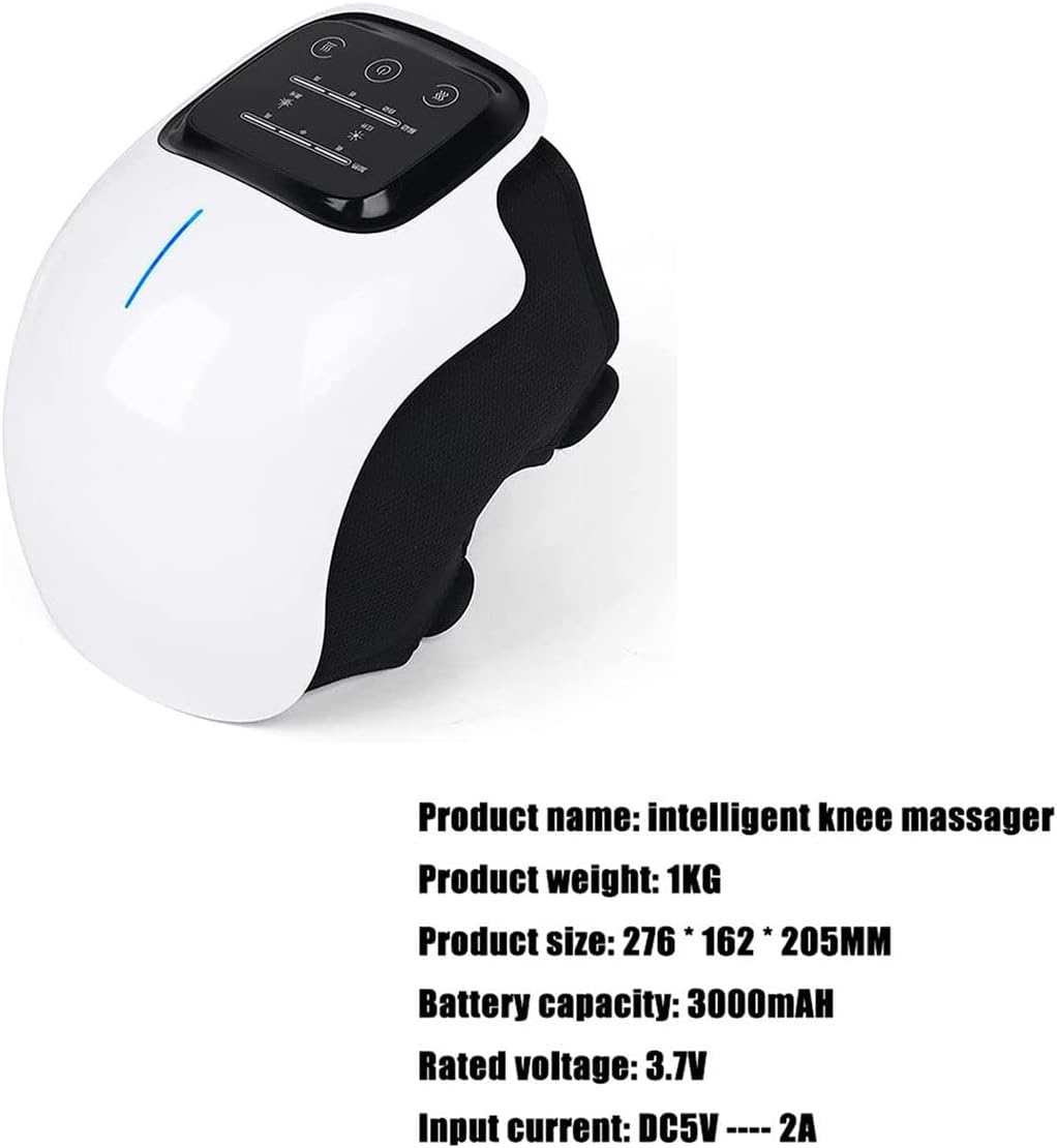 Physiotherapy hot compress cordless knee massager with heat, vibration, and infrared therapy.