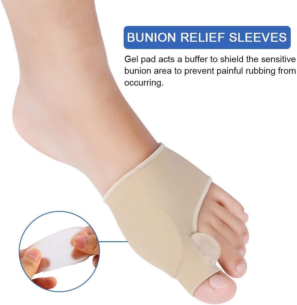 Medical and orthopedic bunion corrector with silicone gel pad for toe alignment and pain relief