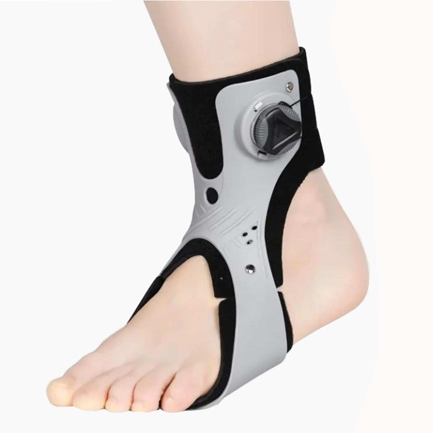 Drop Orthosis Ankle Foot Support in grey and black with adjustable BOA lacing system for foot drop treatment