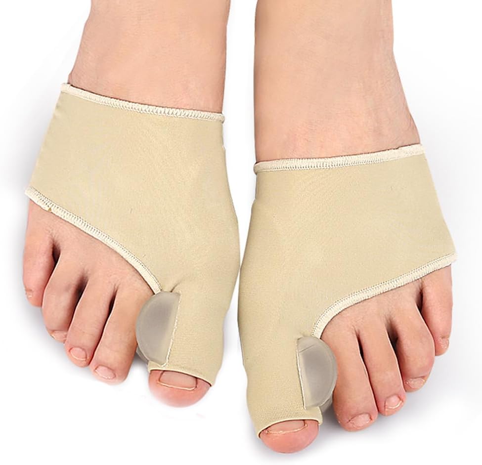 Medical and orthopedic bunion corrector toe support with silicone gel pad and breathable fabric