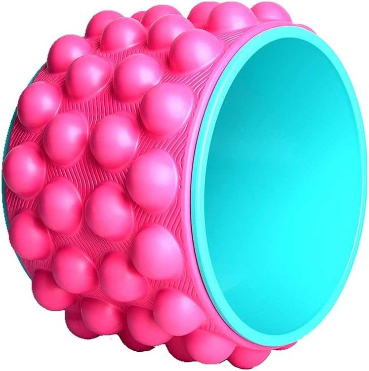 19cm Big Dot Yoga Wheel with textured EVA foam surface for yoga, Pilates, and core exercises.