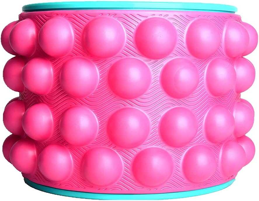 19cm Big Dot Yoga Wheel with textured EVA foam for yoga and Pilates exercises