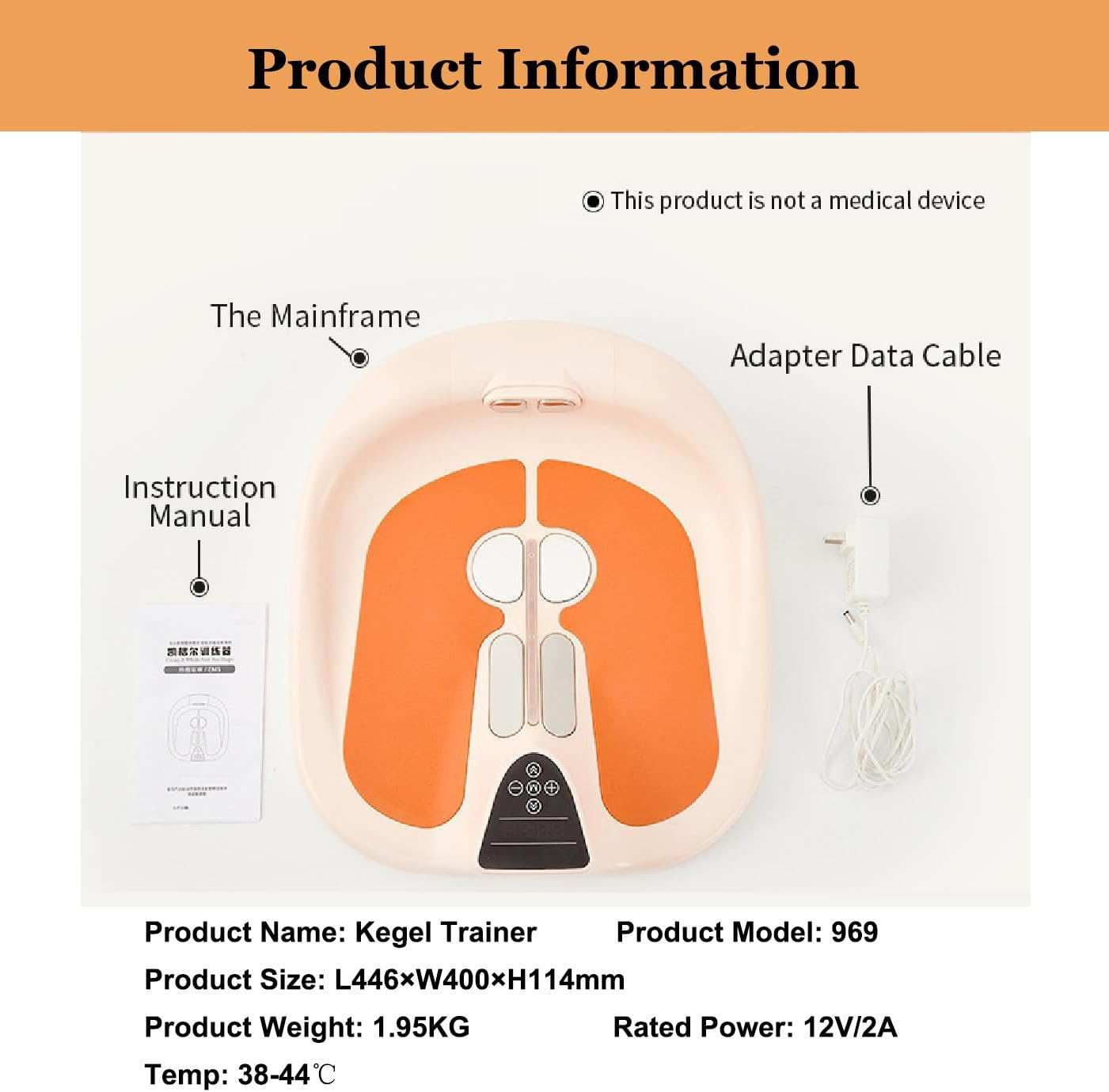 Women Pelvic Floor Muscle Kegel Trainer with sit-on-top design, constant temperature therapy, and adjustable modes for postpartum recovery and pelvic health.