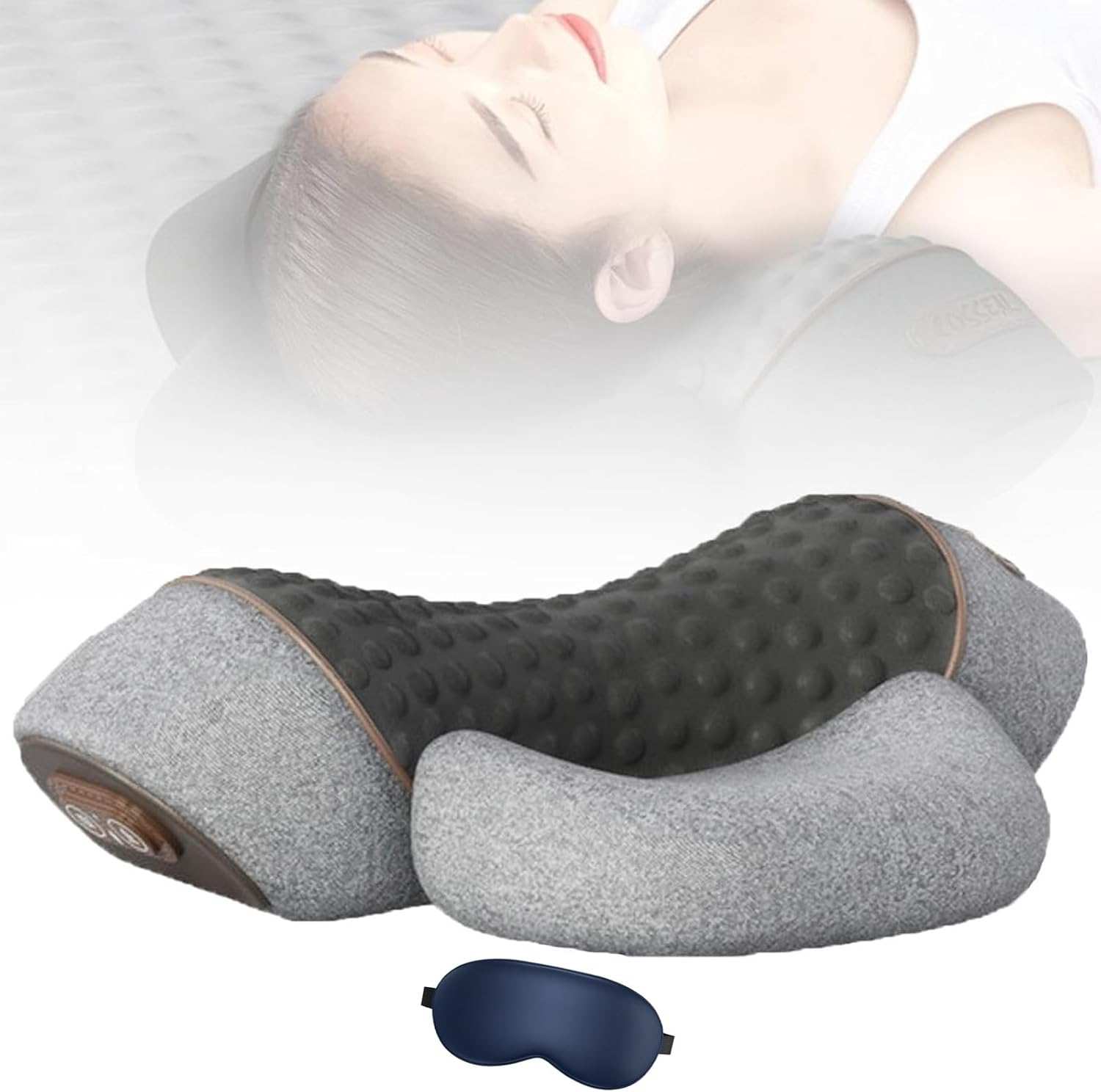Electric Vibration Massager cervical pillow with ergonomic design and heat therapy for neck pain relief
