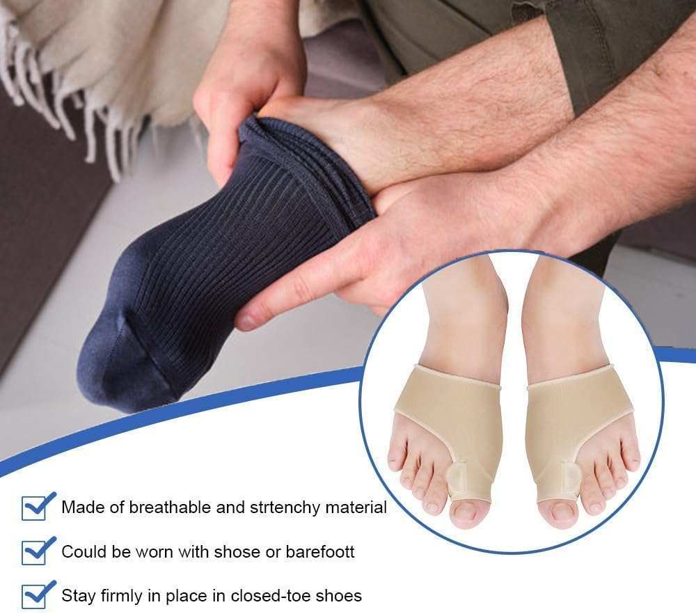 Medical and orthopedic bunion corrector with silicone gel pad for toe alignment and pain relief