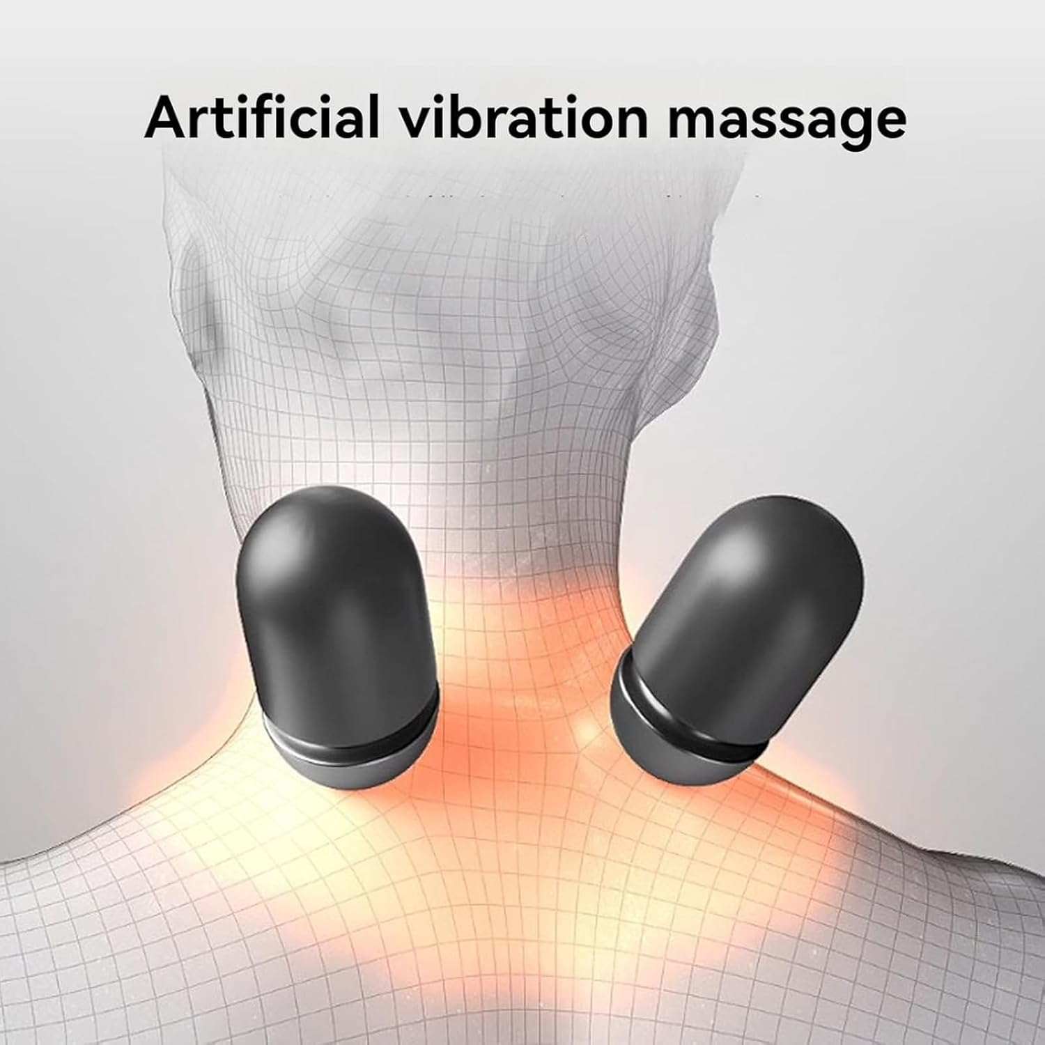 Electric vibration massager with artificial vibration for neck pain relief and cervical spine support.