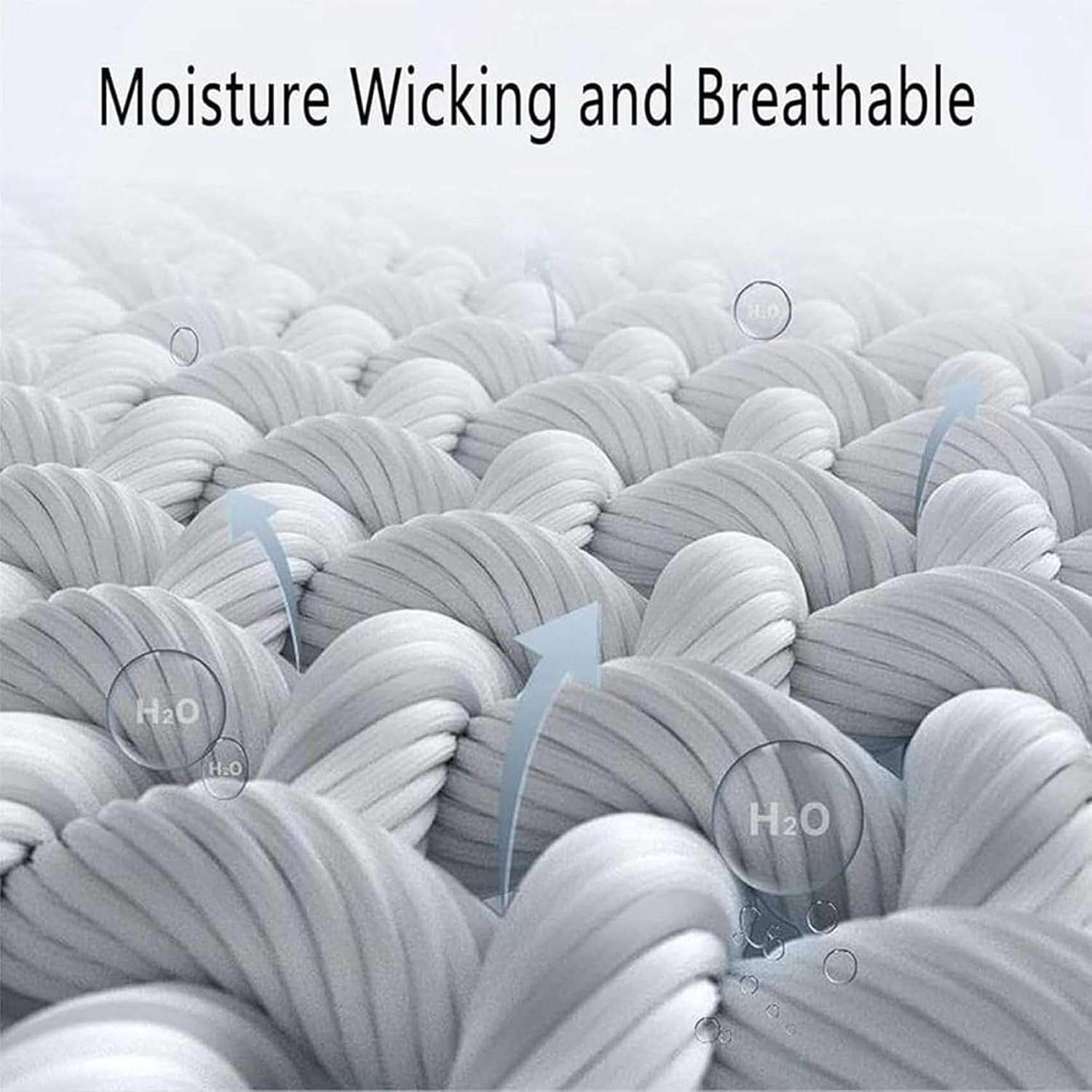 Close-up of breathable moisture-wicking fabric texture for electric vibration massager cervical pillow