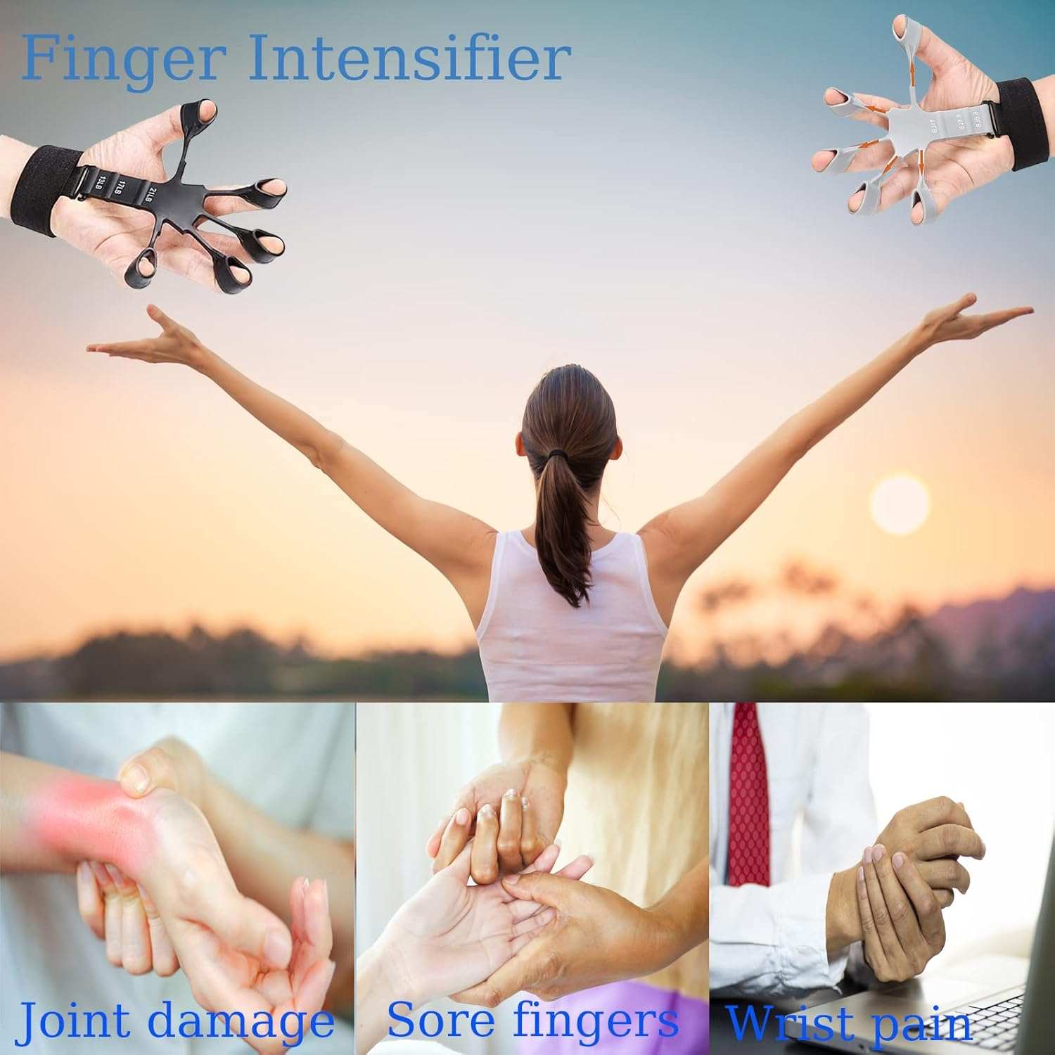 Pro Wrist & Forearm Strength Trainer for hand therapy, grip strength, and pain relief from arthritis and repetitive strain.