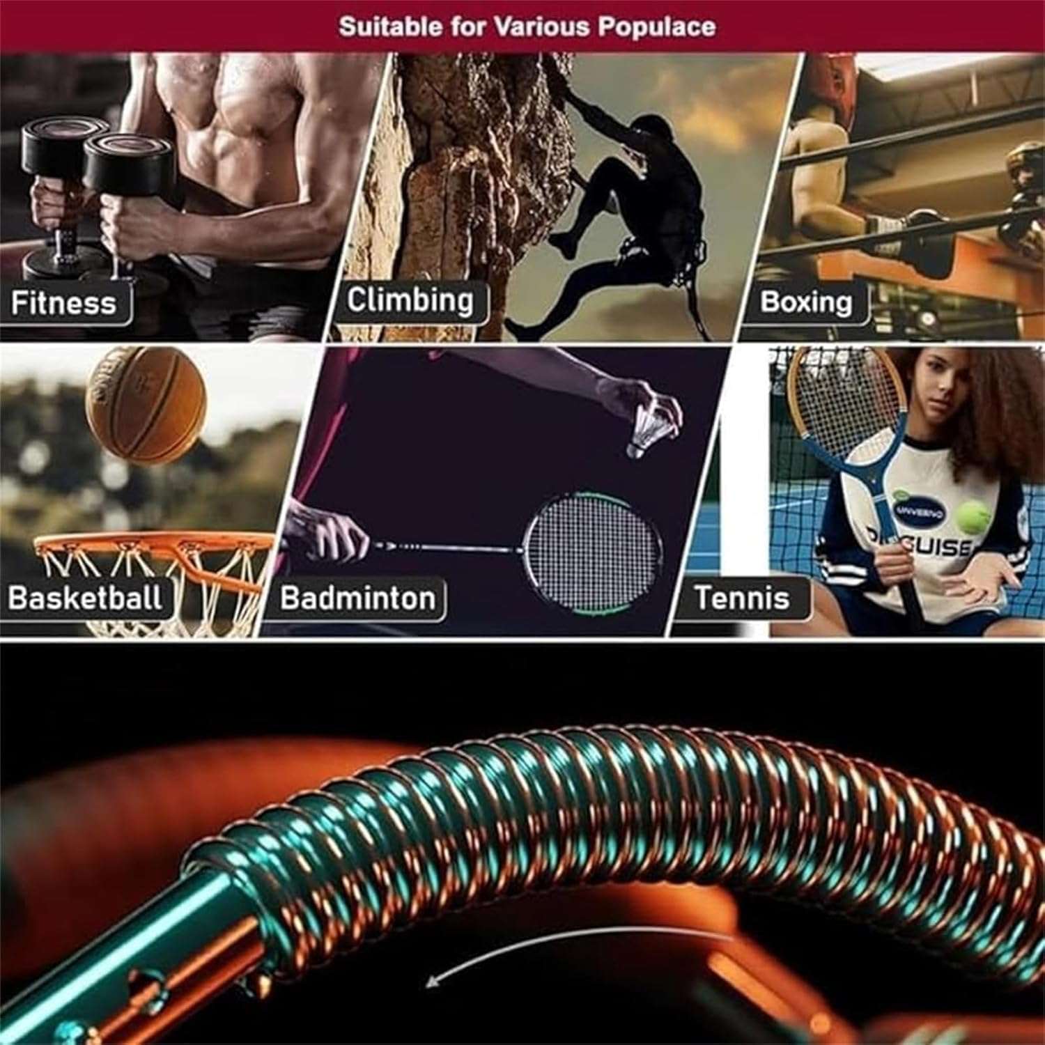 Twister Arm Trainer adjustable resistance chest and arm exerciser with high-strength steel springs and ergonomic U-shape design for full-body workout