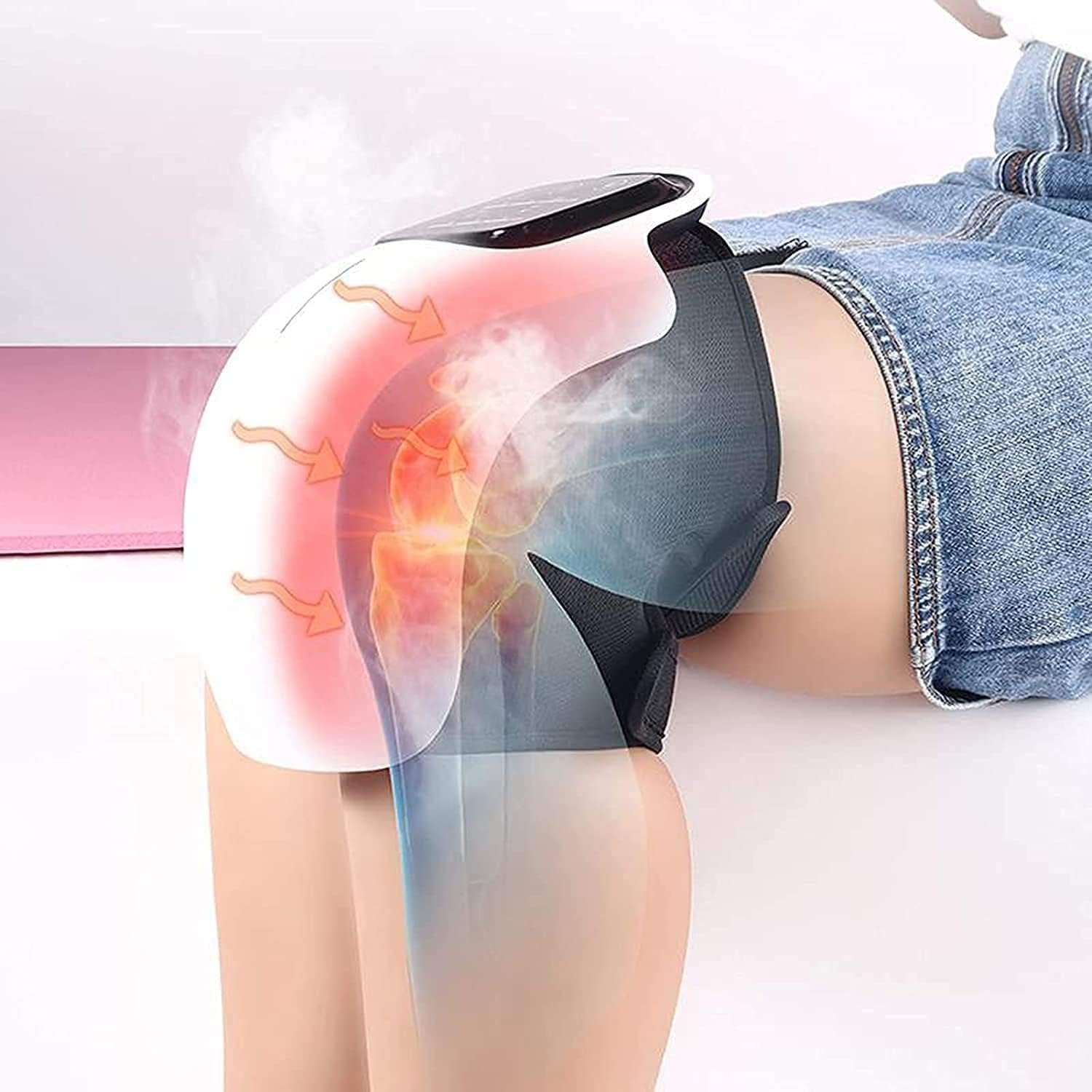 Cordless Physiotherapy Hot Compress Knee Massager with heat, vibration, and infrared therapy for joint pain relief and muscle relaxation