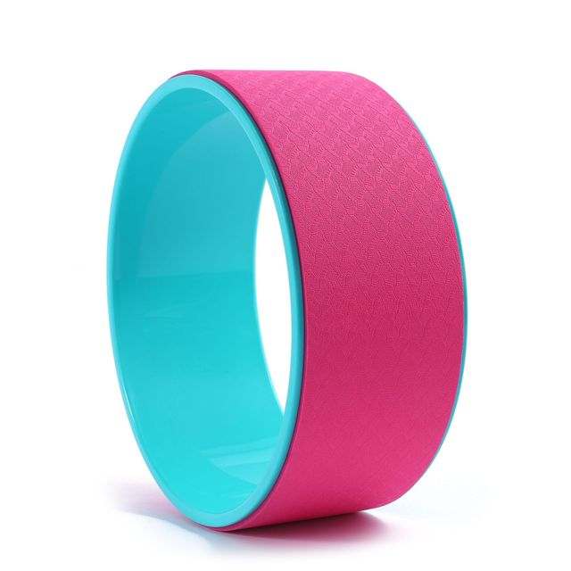 19cm Big Dot Yoga Wheel with textured EVA foam for yoga, Pilates, and core exercises