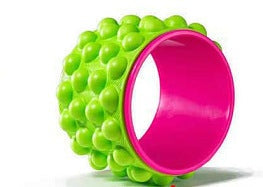 19cm Big Dot Yoga Wheel with textured EVA foam for yoga and Pilates exercises