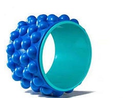 19cm Big Dot Yoga Wheel with textured EVA foam for yoga, Pilates, and core exercises.