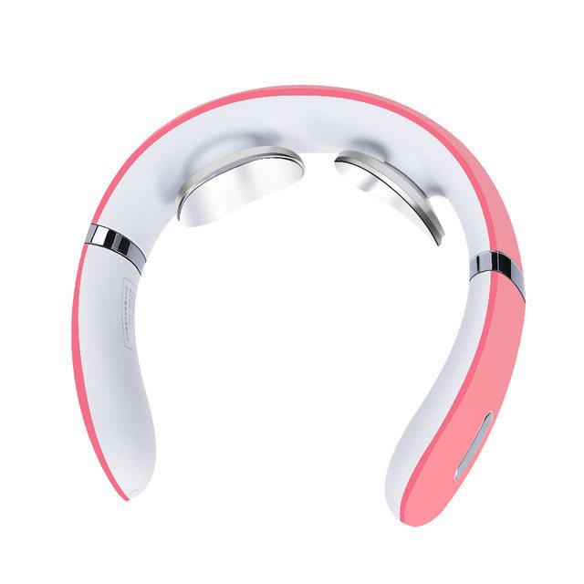 Compact intelligent neck massager with TENS therapy and heat for pain relief and muscle relaxation