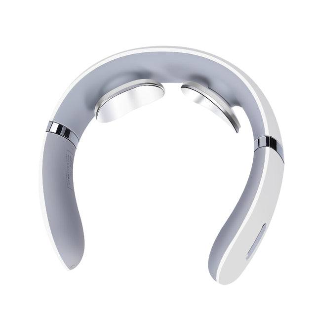 Compact Intelligent Neck Massager with TENS therapy and heat for neck pain relief and muscle relaxation
