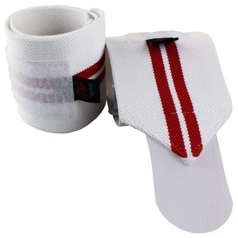 Breathable weightlifting elastic wrist wraps with adjustable splint and thumb loop for wrist support during workouts