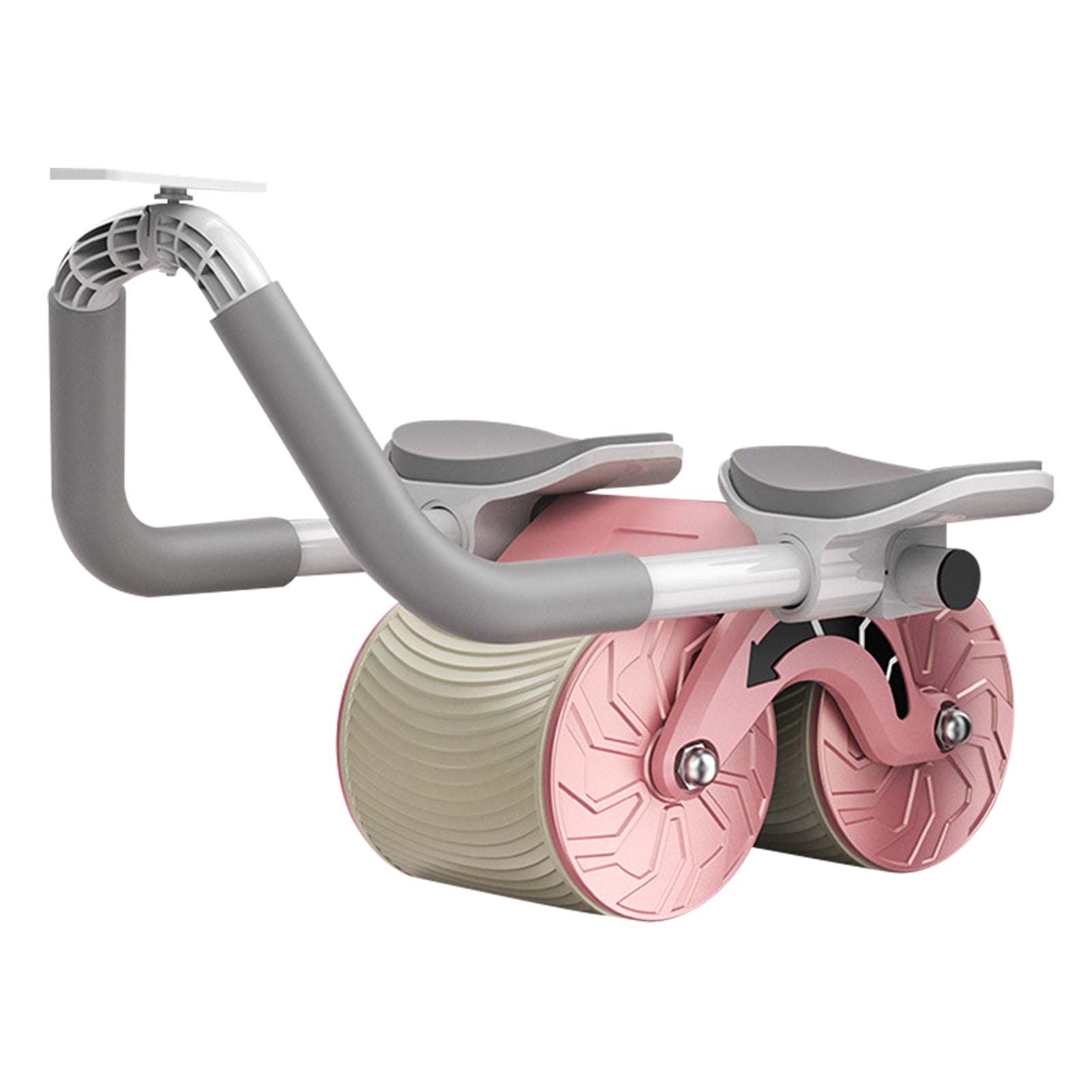 Elbow Support Rebound Abdominal Wheel with dual wide wheels and ergonomic handles for core training and elbow support