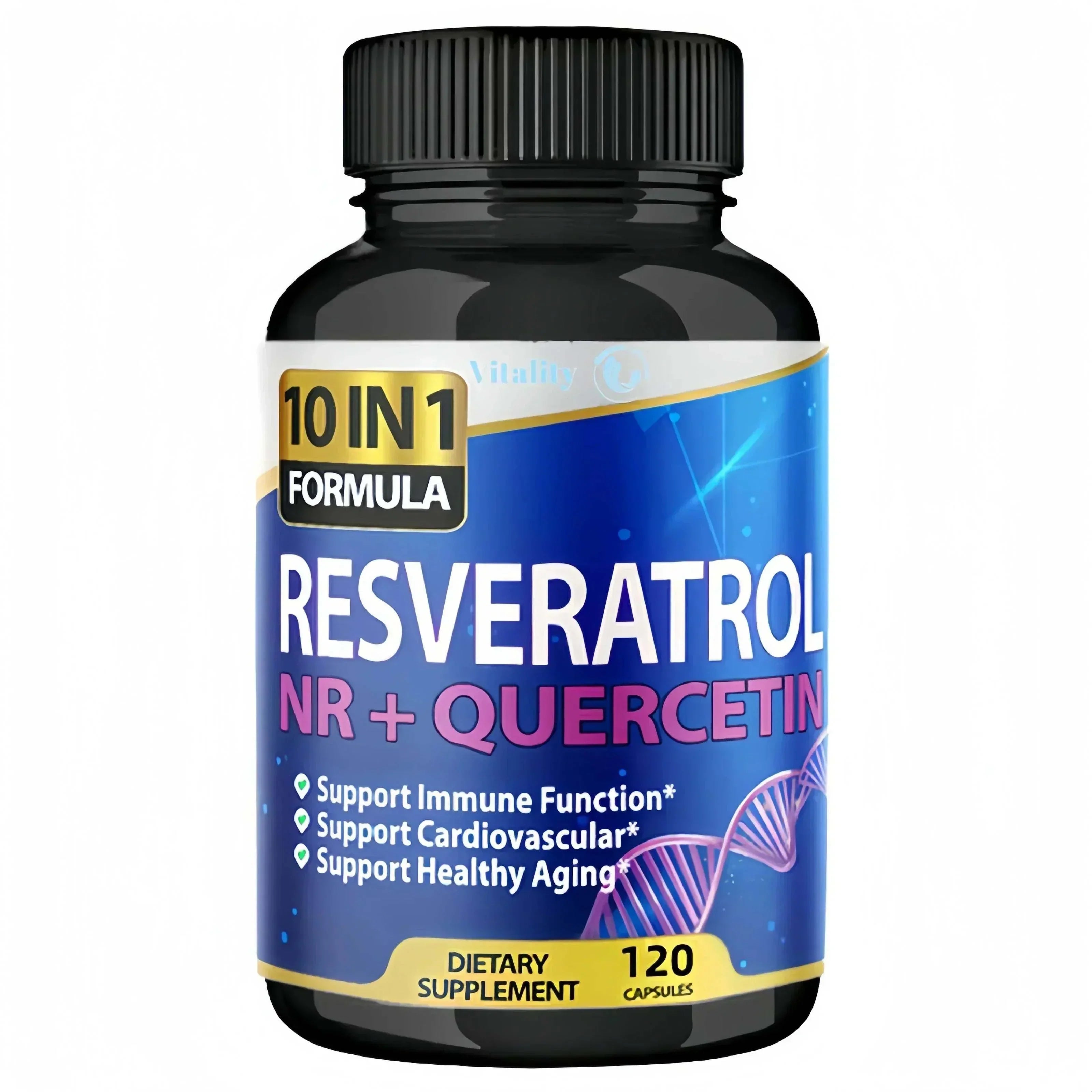 Bottle of Resveratrol Capsules antioxidant supplement for energy and wellness