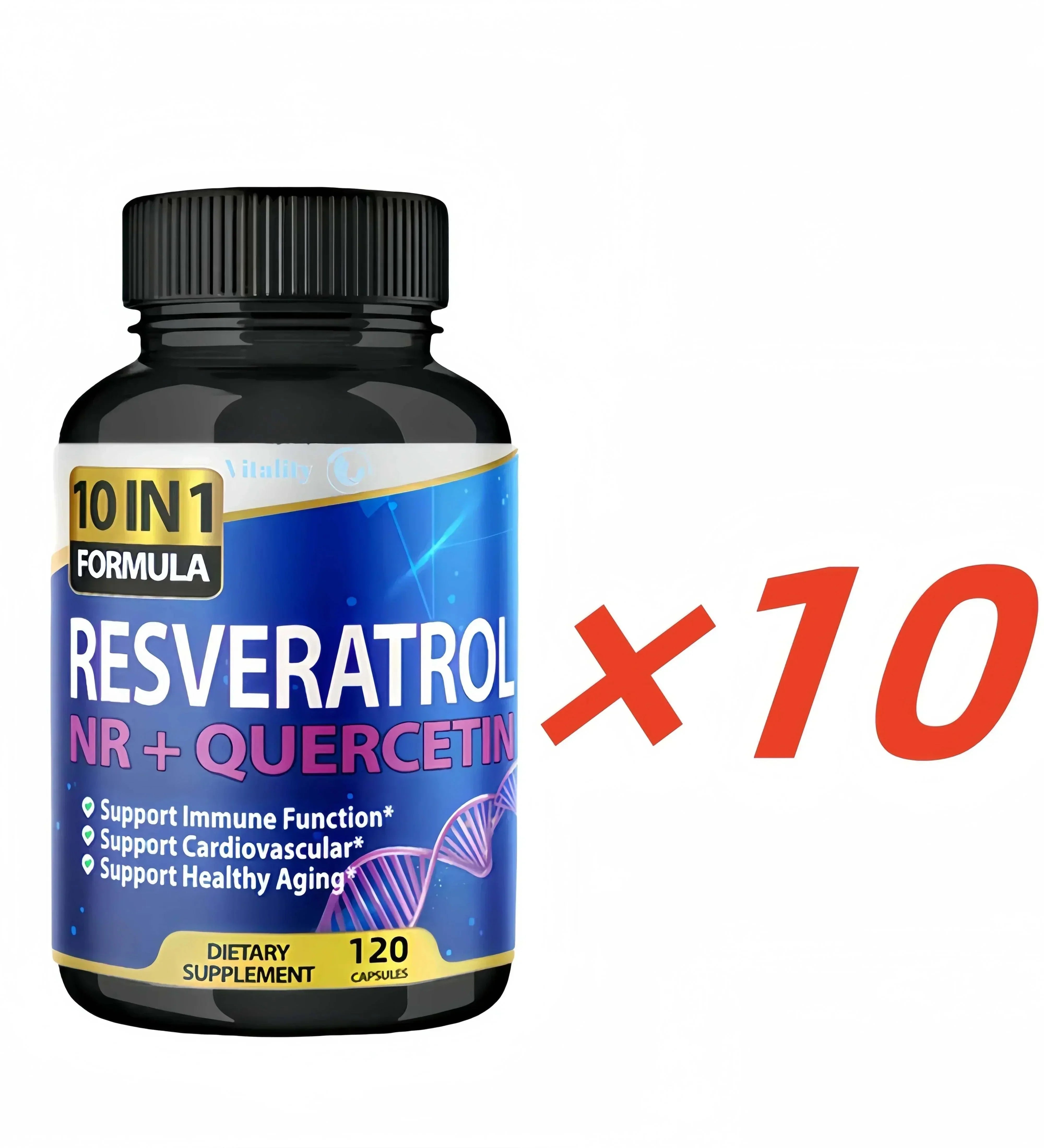 Resveratrol Capsules antioxidant supplement bottle with natural ingredients label