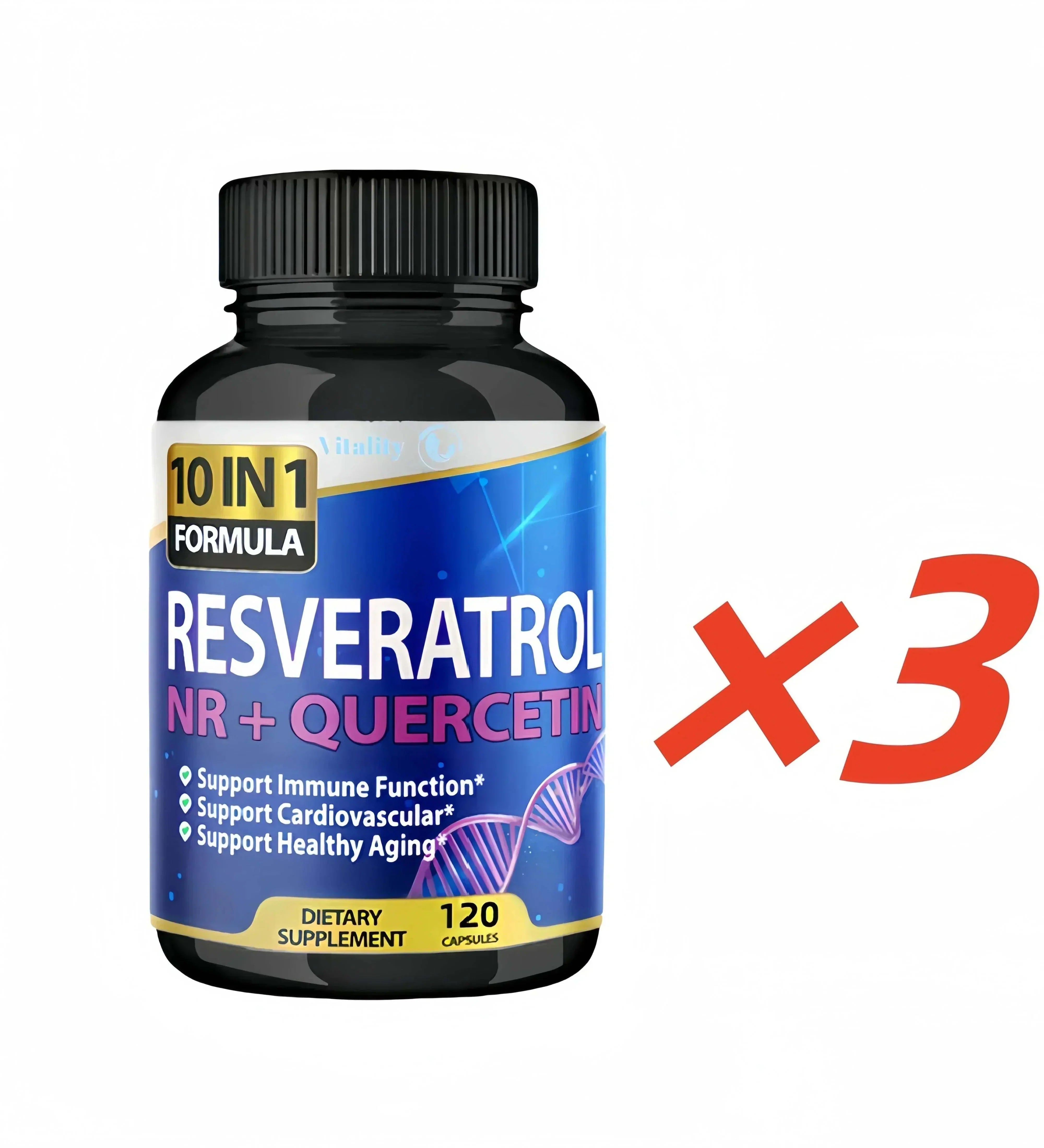 Bottle of Resveratrol Capsules antioxidant supplement for energy and wellness support