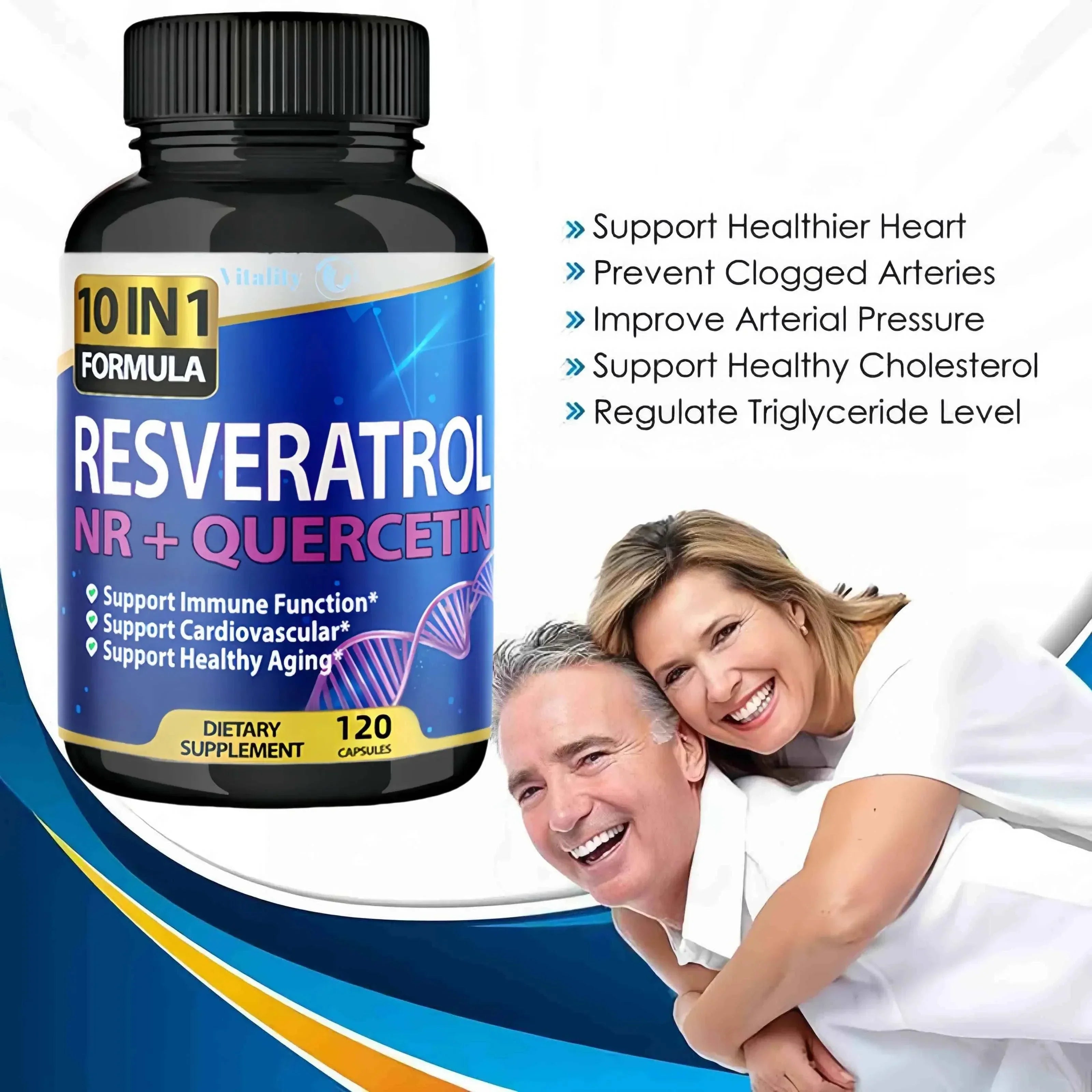 Bottle of Resveratrol Capsules antioxidant supplement for energy and wellness