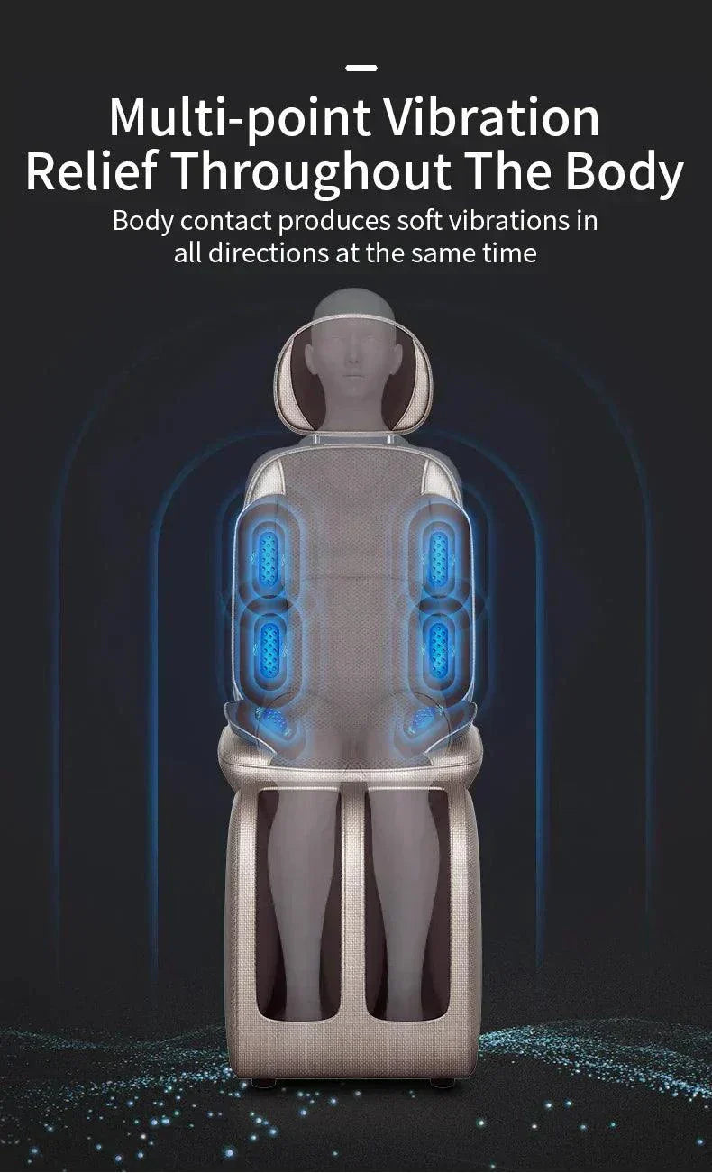 Electric full body massage chair with multi-point vibration relief and full body coverage