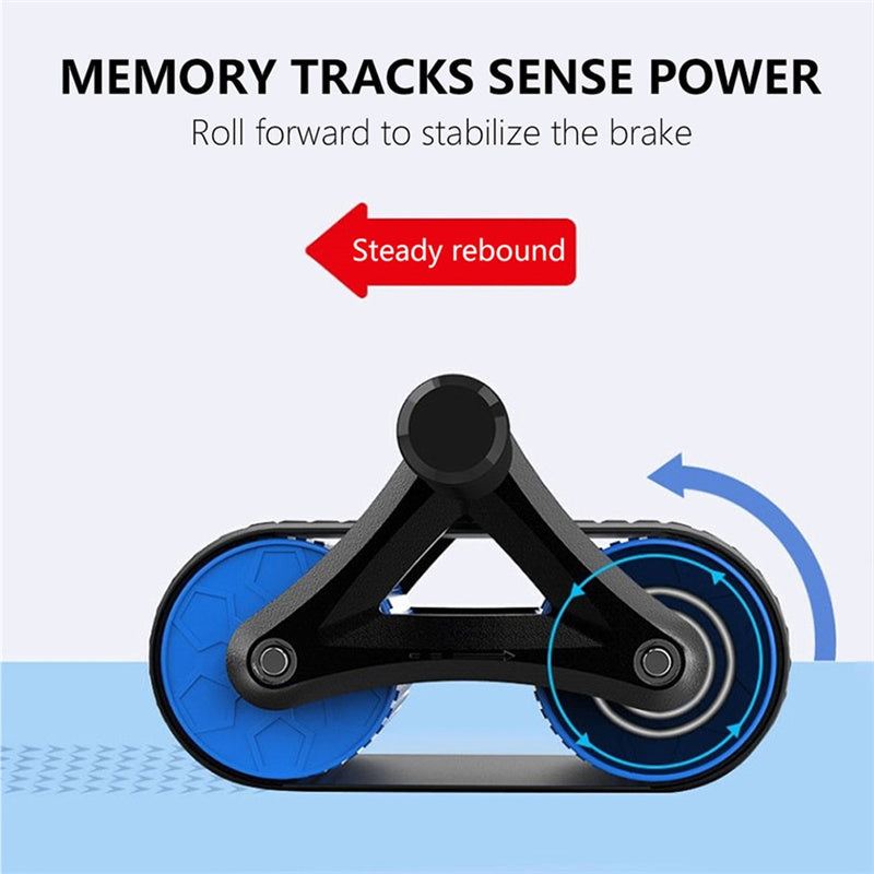 Abdominal muscles wheel abs roller with ergonomic grip and sweat-absorbent handles for core and leg training