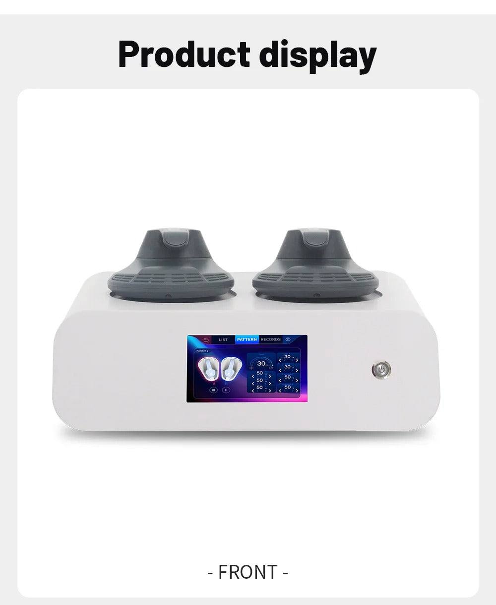 Weight loss muscle stimulating body sculpt machine with dual handles and digital display