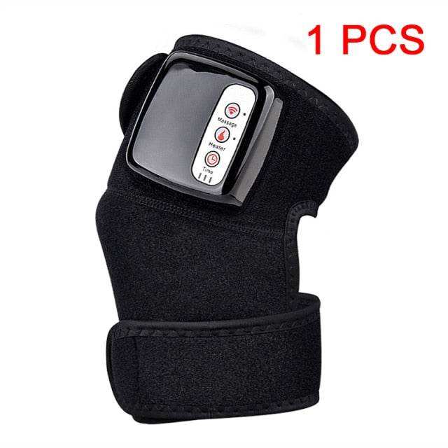 Electric vibration heating massager for shoulder, knee, and elbow pain relief with adjustable strap and cordless design