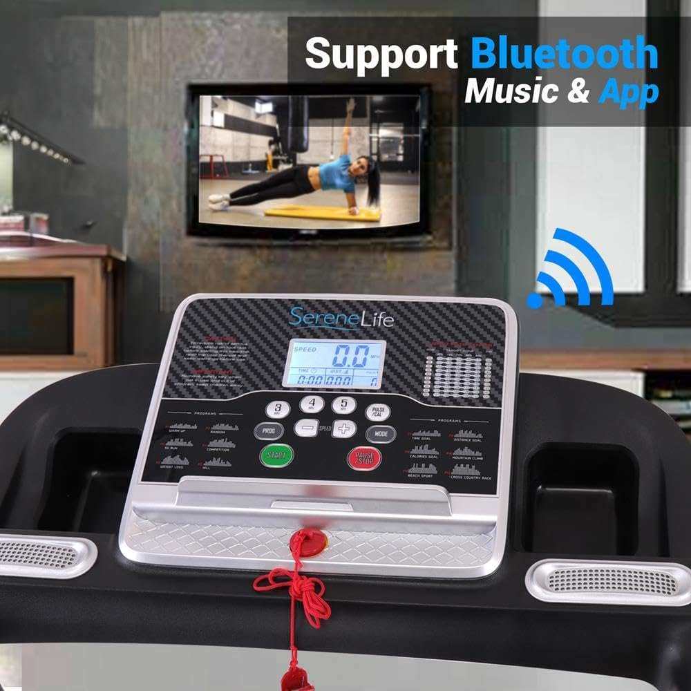 Folding Electric Treadmill with LCD Display & Bluetooth