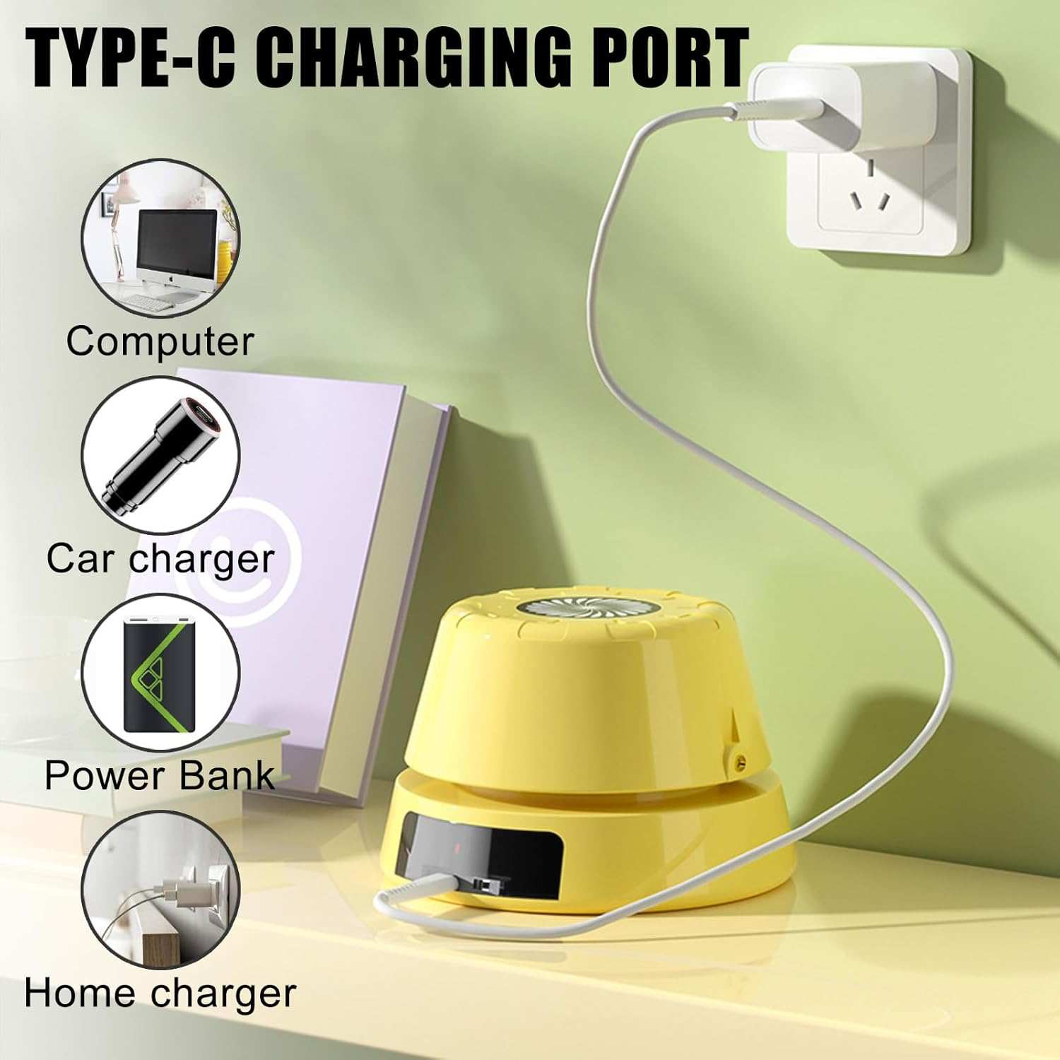 Automatic electric skipping machine with USB Type-C charging port compatible with computer, car charger, power bank, and home charger