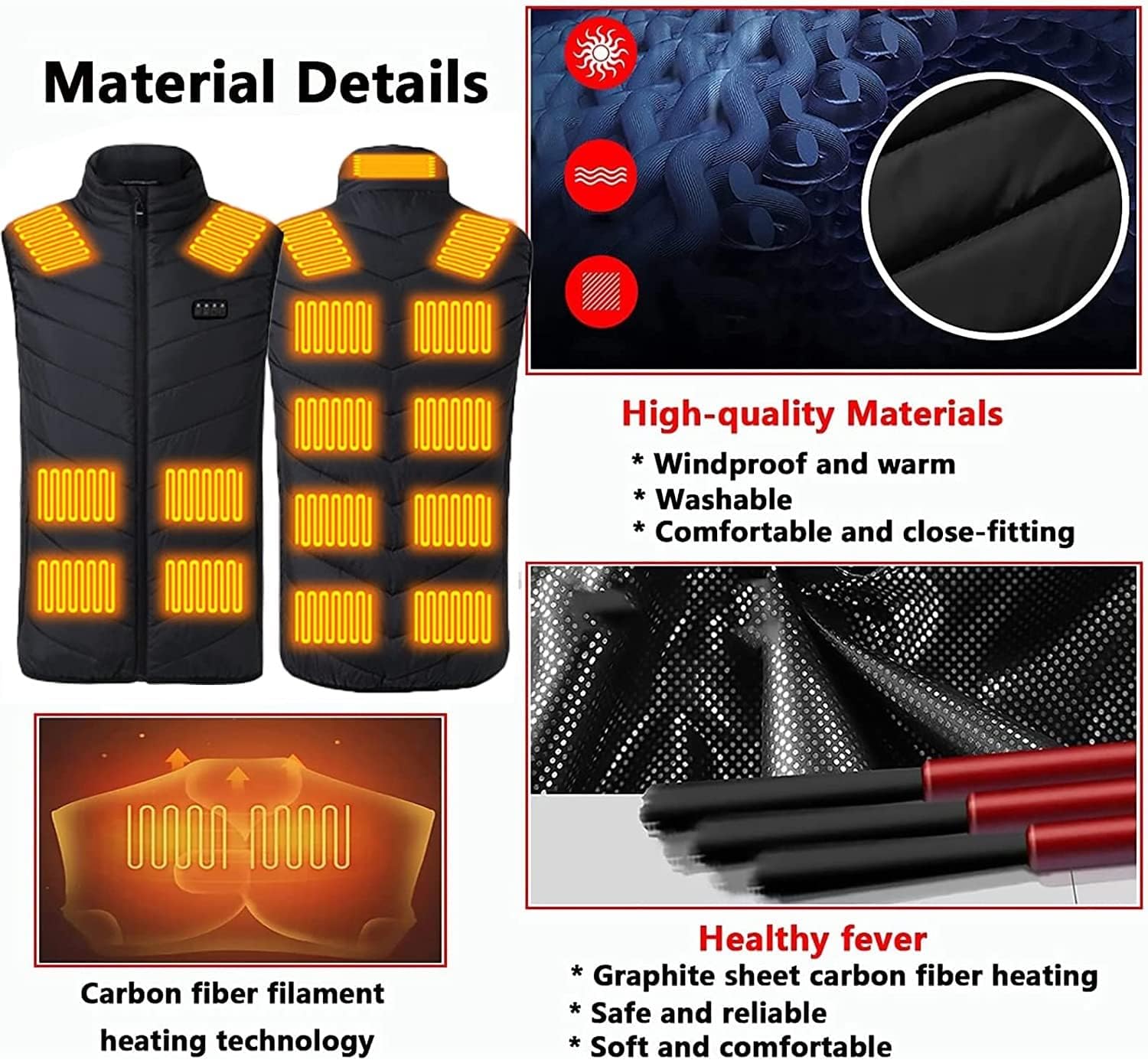 Unisex Warming Heated Vest