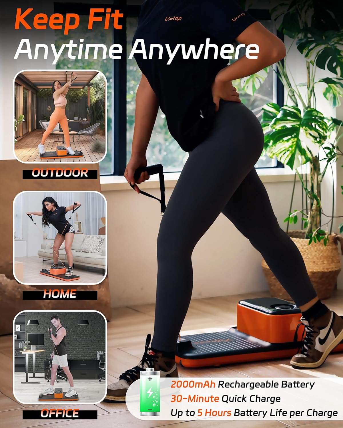 Smart Home Gym U-Trainer cable machine for full-body workout with app integration and portable design
