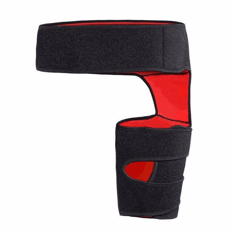 Hip brace for sciatica and groin pain relief with adjustable compression wrap and breathable neoprene design