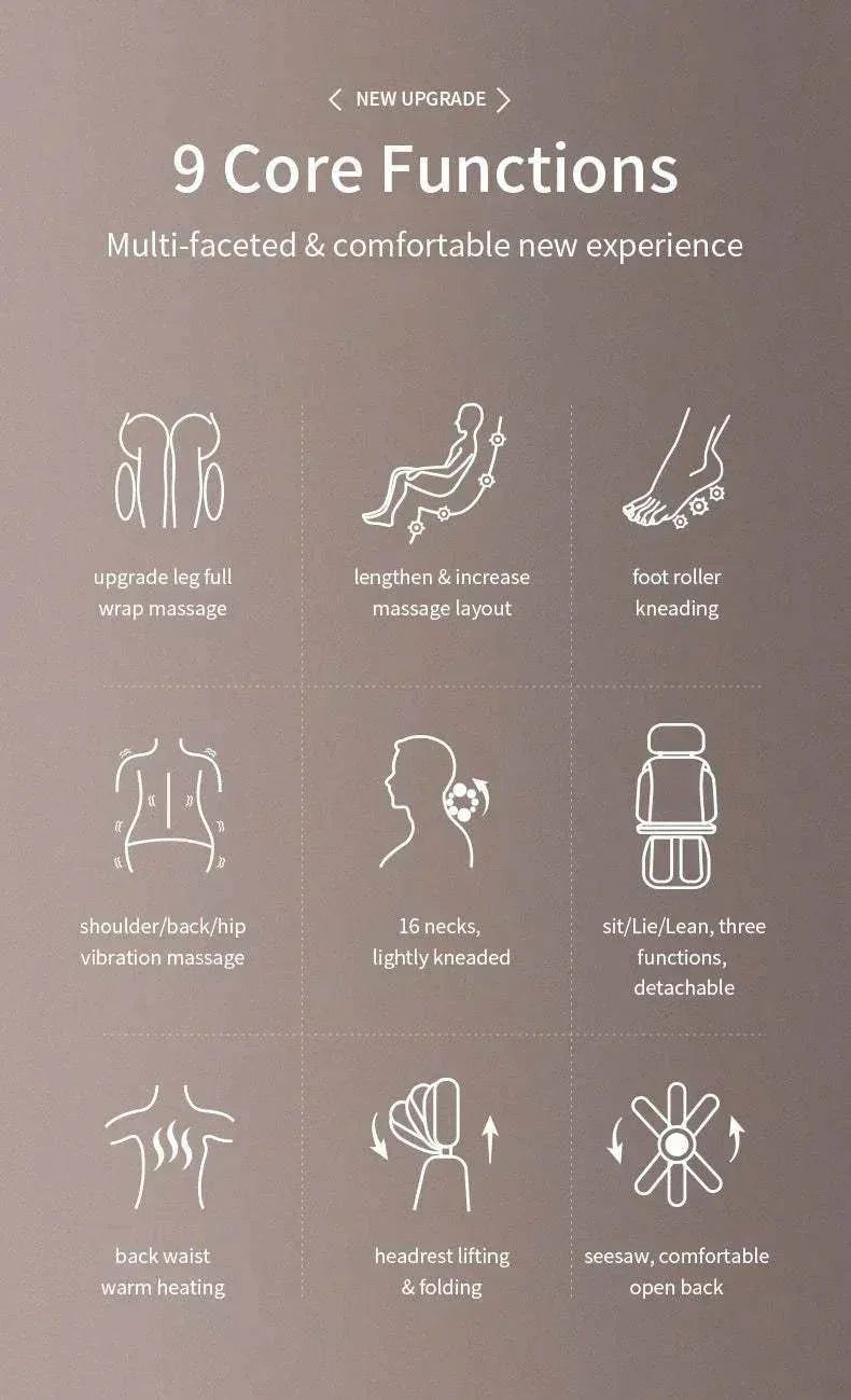 Electric Full Body Massage Chair – Shiatsu Kneading, Heating & Vibration