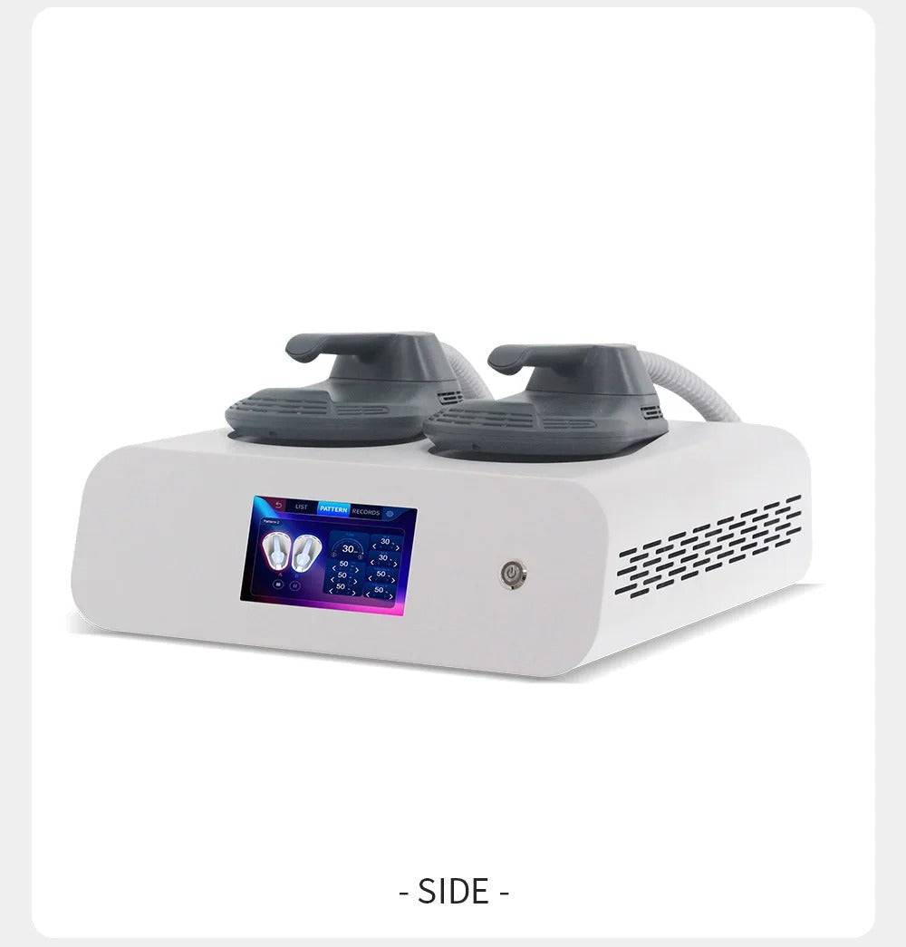 Weight Loss Muscle Stimulating body sculpt machine with dual handles and digital display for fat removal and muscle toning